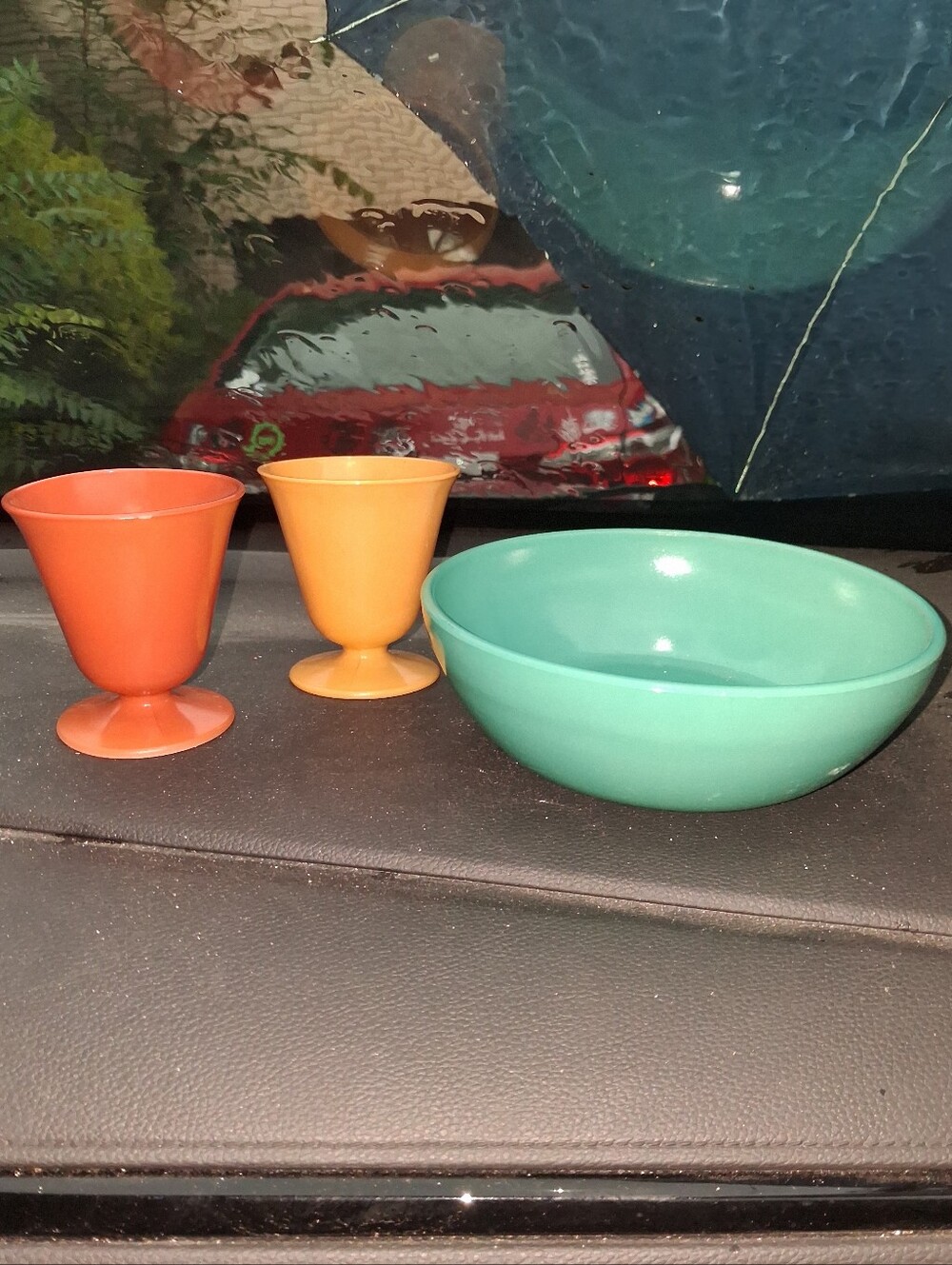 Vintage Hazel Atlas 2 Sundae Cups 1 Bowl